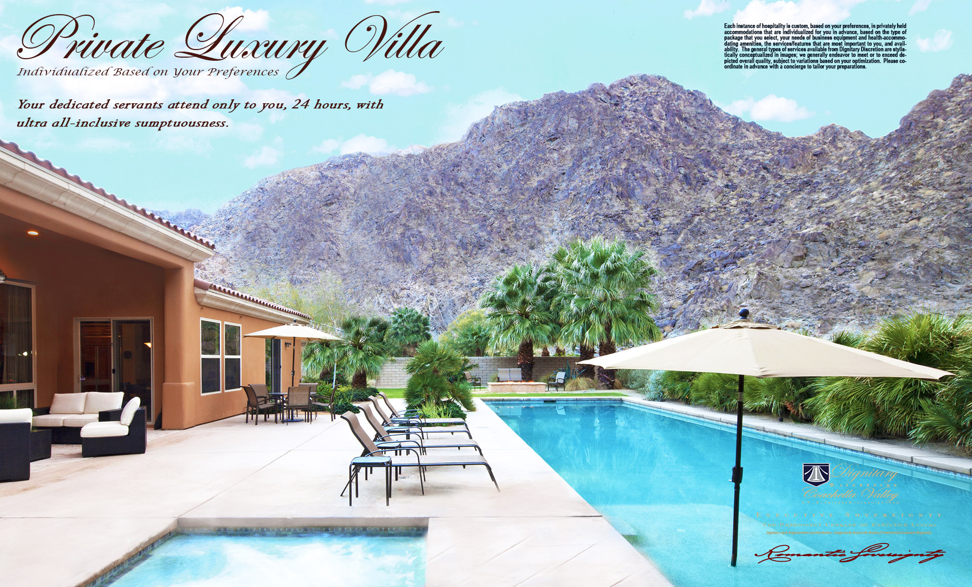 Private Pool Five Star Hotel Coachella Valley